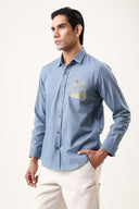 Blue Mirage Embroidered Shirt