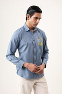 Blue Mirage Embroidered Shirt