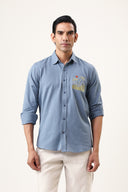 Blue Mirage Embroidered Shirt