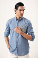 Blue Mirage Embroidered Shirt