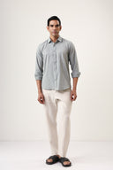 Whisper Line Art Embroidered Shirt