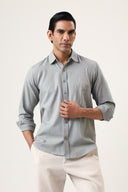 Whisper Line Art Embroidered Shirt