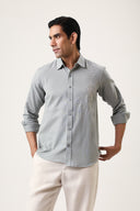 Whisper Line Art Embroidered Shirt