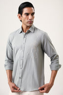 Whisper Line Art Embroidered Shirt