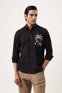 Palm Noir Embroidered Shirt