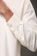 Café Cream Solid Shirt