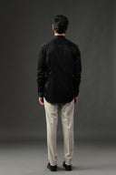 Noir Cascade Hand Embroidered Shirt