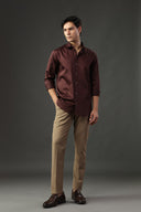 Mocha Rebellion Satin Shirt