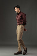 Mocha Rebellion Satin Shirt