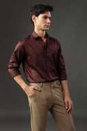 Mocha Rebellion Satin Shirt