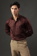 Mocha Rebellion Satin Shirt