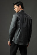 Charcoal Silken Fluid Shirt