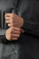 Charcoal Silken Fluid Shirt