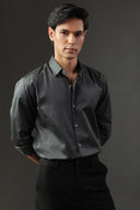 Charcoal Silken Fluid Shirt