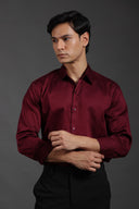 Crimson Dynasty Satin Shirt
