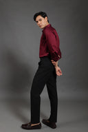 Crimson Dynasty Satin Shirt