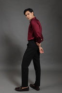 Crimson Dynasty Silken Fluid
Shirt