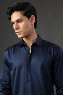 Empire Blue Satin Shirt