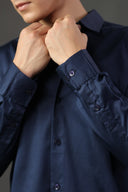 Empire Blue Satin Shirt