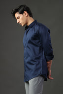 Empire Blue Satin Shirt