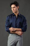 Empire Blue Satin Shirt
