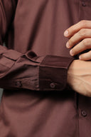 Serpent Noir Hand Embroidered Shirt