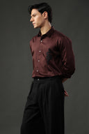 Serpent Noir Hand Embroidered Shirt