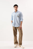 Coastal Calm Embroidered Shirt