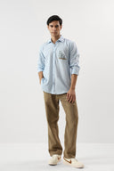 Coastal Calm Embroidered Shirt