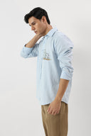 Coastal Calm Embroidered Shirt