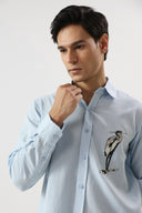 Azure Nomad Embroidered Shirt