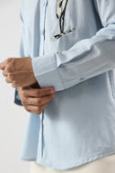 Azure Nomad Embroidered Shirt