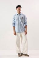 Azure Nomad Embroidered Shirt