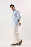 Azure Nomad Embroidered Shirt