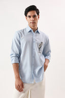 Azure Nomad Embroidered Shirt