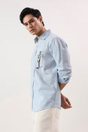Azure Nomad Embroidered Shirt