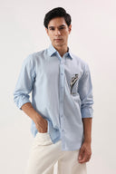 Azure Nomad Embroidered Shirt