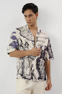 Paris Manuscript Oversized Shirt